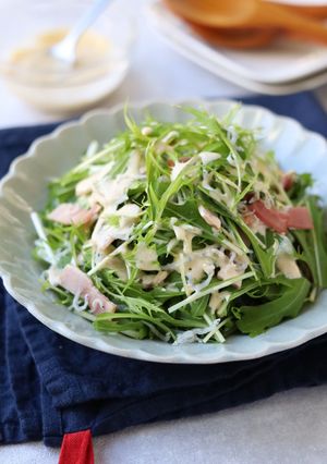 水菜の＼大盛り♪／マヨぽんサラダ-レシピのメイン写真