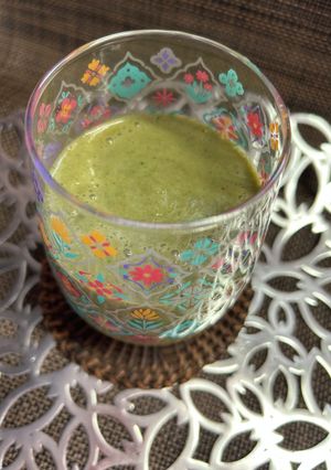 朝食の野菜プラスに甘酒入りスムージー-レシピのメイン写真