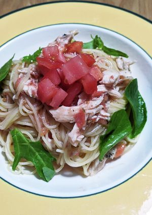 塩麹で冷製トマトパスタ-レシピのメイン写真