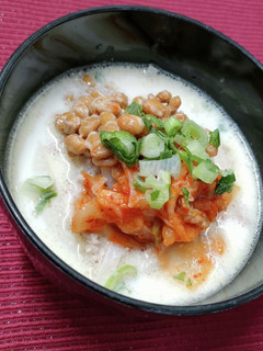 大根を食べるキムチ納豆スープ☆味噌豚骨風-レシピのメイン写真