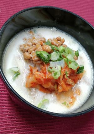 大根を食べるキムチ納豆スープ☆味噌豚骨風-レシピのメイン写真