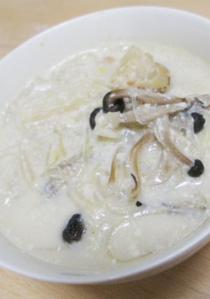 あったか♪白菜と春雨の練りゴマ豆乳スープ-レシピのメイン写真
