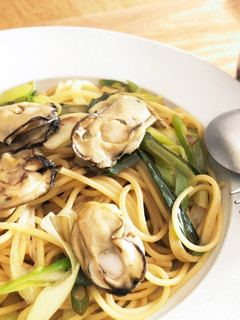 牡蠣と長ネギの柚子胡椒風味パスタ-レシピのメイン写真