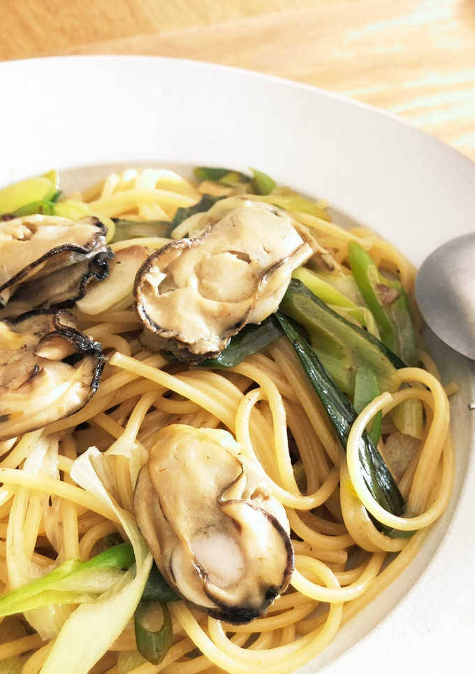 牡蠣と長ネギの柚子胡椒風味パスタ-レシピのメイン写真