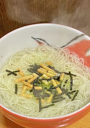 永谷園のお茶漬け海苔で即席にゅうめん-レシピのメイン写真