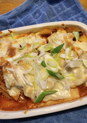 余った豚キムチで餅グラタン お餅消費-レシピのメイン写真