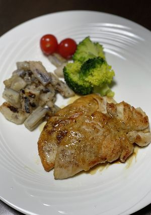 ささみのレモンバターステーキ♪-レシピのメイン写真