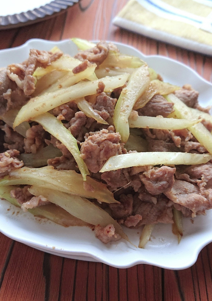 美肌効果セロリと豚こま肉の焼肉のたれ炒め-レシピのメイン写真