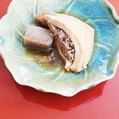 รูปของ 厚揚げの挽肉挟み煮