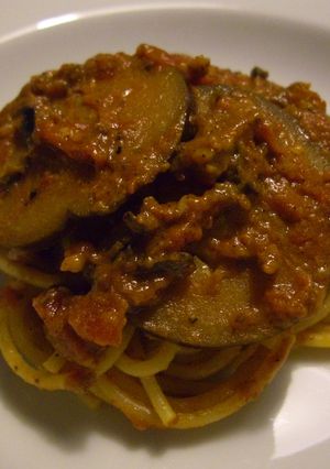 旨！茄子のカレーミートソースパスタ-レシピのメイン写真
