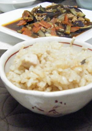 エリンギでなんちゃってマツタケご飯-レシピのメイン写真