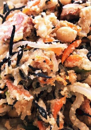 焼き鳥缶と突きこんにゃくのおから煮-レシピのメイン写真