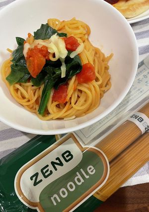 簡単ゼンブパスタでバジルパスタ-レシピのメイン写真