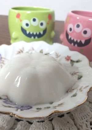 セリアのホワイトチョコパウダープリン♡-レシピのメイン写真