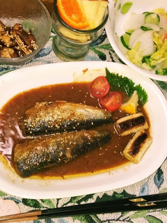 魚の味噌煮を彩りよく飾って!-レシピのメイン写真