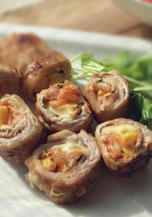 とろ〜りチーズとキムチの豚肉ロール巻-レシピのメイン写真