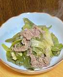 簡単・九条ネギと牛コマ切れの甘辛煮