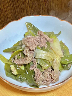 簡単・九条ネギと牛コマ切れの甘辛煮-レシピのメイン写真