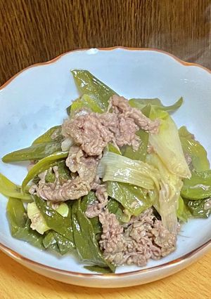 簡単・九条ネギと牛コマ切れの甘辛煮-レシピのメイン写真