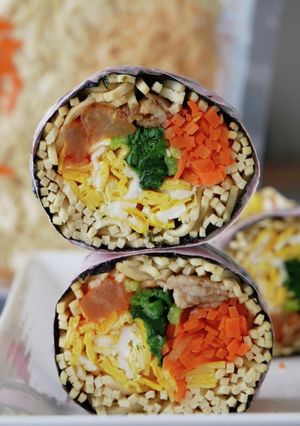 ダイエット中の恵方巻き。豆腐干キンパ-レシピのメイン写真