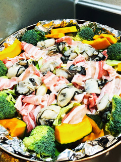 簡単!フライパンでヘルシー蒸し野菜♪-レシピのメイン写真