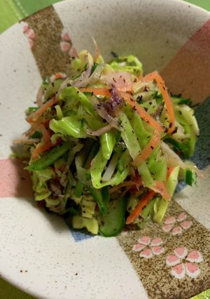 茹でキャベツのゆかり和え〜♪-レシピのメイン写真
