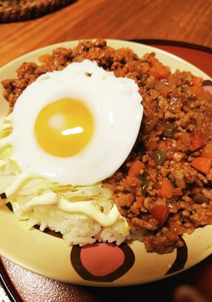 野菜いっぱいの崩しロコモコ丼-レシピのメイン写真