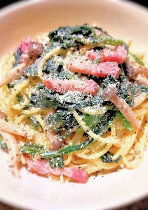 ほうれん草とベーコンのクリームパスタ-レシピのメイン写真