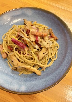 ネギと黒胡麻のパスタ-レシピのメイン写真