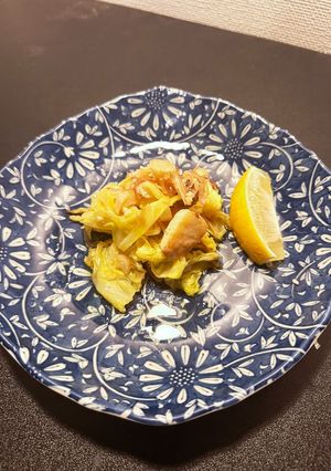 焼き鰤、焼きキャベツ、みょうがの冷製-レシピのメイン写真