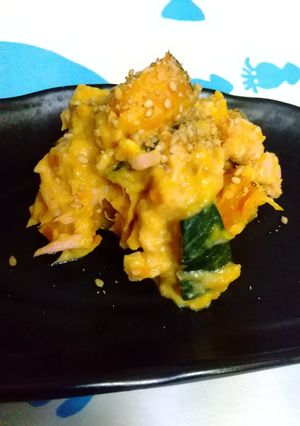 かぼちゃとツナの甘酒味噌ヨーグルト和え-レシピのメイン写真