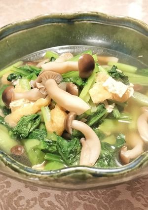 もう一品ほしい!小松菜と油揚げのさっと煮-レシピのメイン写真