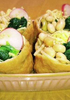 ZENBヌードルで豆々そばいなり風？-レシピのメイン写真