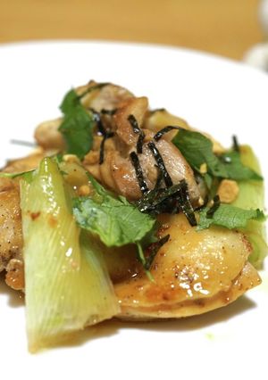 長ネギと鶏肉のガリバタ醤油炒め☆-レシピのメイン写真