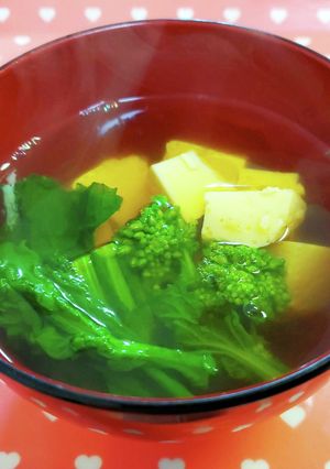 菜の花＊玉子豆腐のおすまし♪-レシピのメイン写真