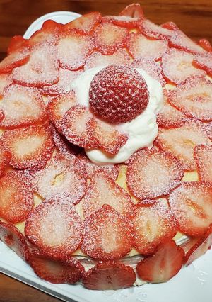 苺　ミルクレープ　抹茶　ケーキ　可愛い-レシピのメイン写真