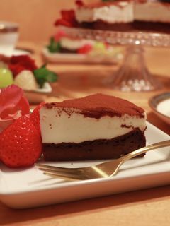 2層仕立てのチョコレートチーズケーキ-レシピのメイン写真