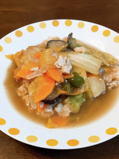 熱旨!カレー味の鶏つくね重ね蒸し-レシピのメイン写真