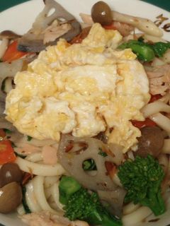 ☆菜の花とレンコンの焼うどん☆-レシピのメイン写真