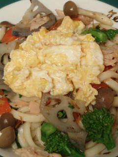 ☆菜の花とレンコンの焼うどん☆-レシピのメイン写真