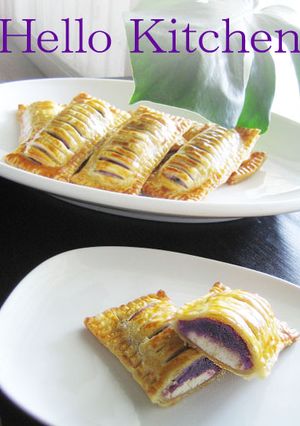 紫芋とクリームチーズのパイ-レシピのメイン写真