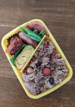 JK☆お豆玄米ご飯弁当♪-レシピのメイン写真