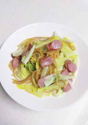 白菜とソーセージのミルクパスタ-レシピのメイン写真