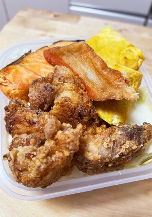 カリカリ白つゆ唐揚げ☆かにかま唐揚げ弁当-レシピのメイン写真