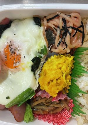 お弁当にほうれん草の巣篭もり玉子-レシピのメイン写真