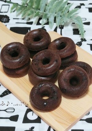 バレンタインにチョコの焼きドーナツ-レシピのメイン写真