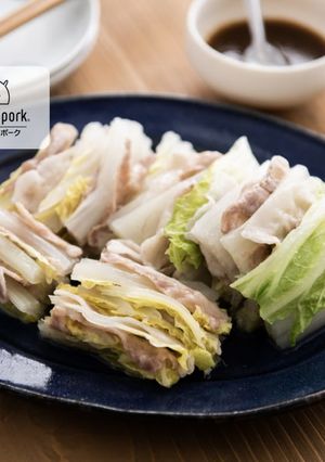 豚バラ肉と白菜のレンチン♪ミルフィーユ-レシピのメイン写真
