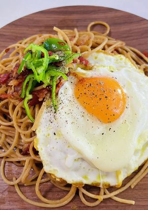辛くない♪全粒粉パスタのペペロンチーノ風-レシピのメイン写真