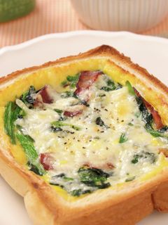 ほうれん草のキッシュ風トースト-レシピのメイン写真