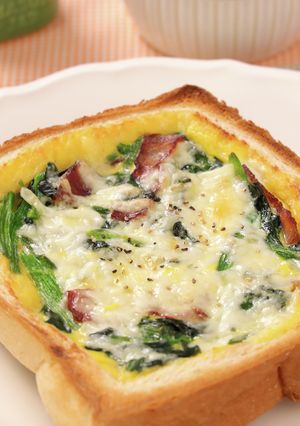 ほうれん草のキッシュ風トースト-レシピのメイン写真